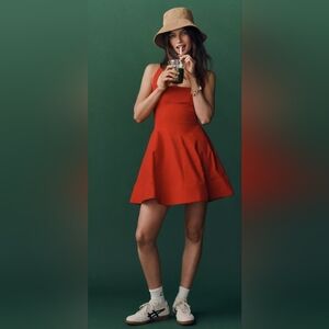 Maeve Square-Neck Fit-and-Flare Mini Dress